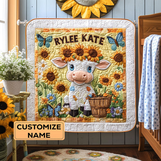 Cozy Cowdays WY2907006CL Personalized Baby Quilt