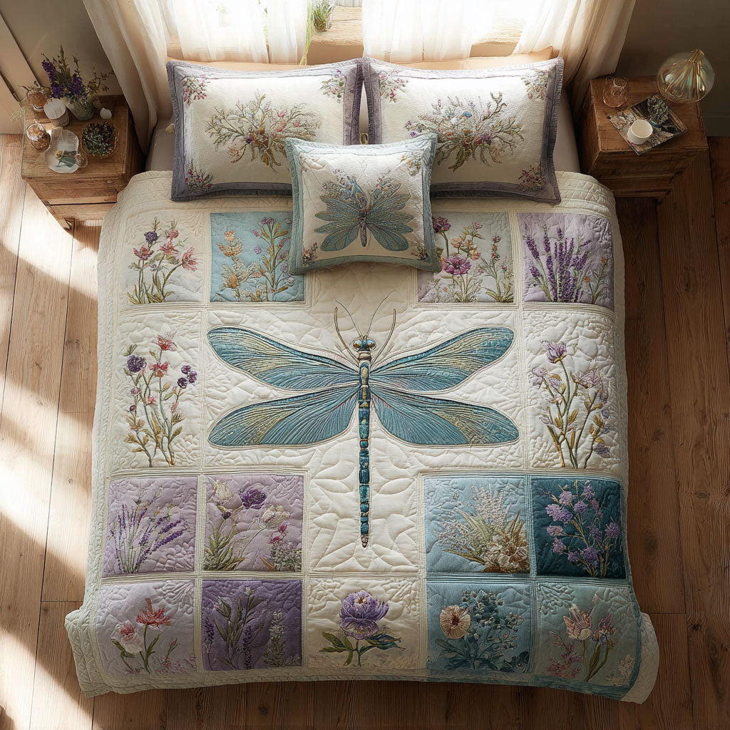 Dragonfly Flower Harmony CW2108017CL Duvet Cover Set