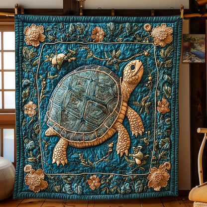 Turtle In Garden WY2102038CL Quilt