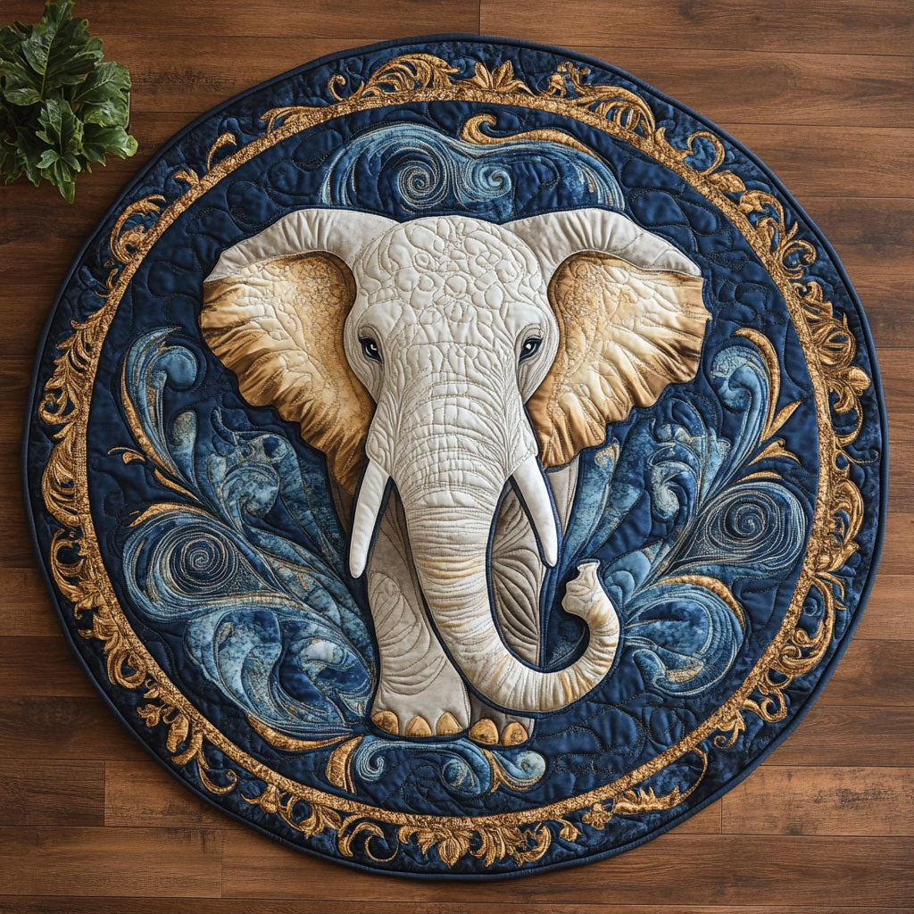 Heritage in Gold CM2204026CL Quilted Round Mat