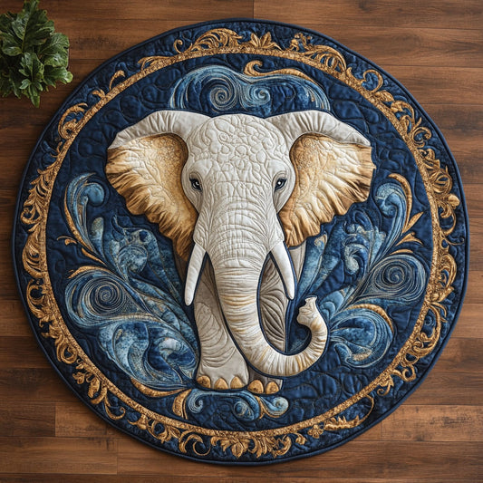 Heritage in Gold CM2204026CL Quilted Round Mat