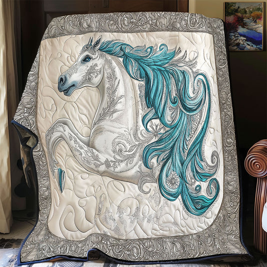 Teal Horse WY0801063CL Quilt