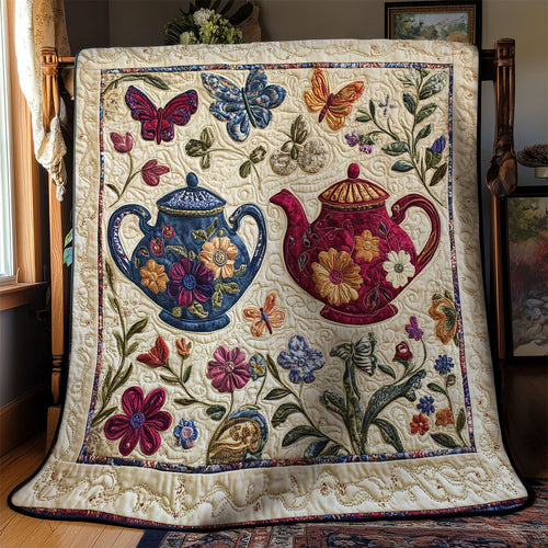 Teapot In Garden  WY1302005CL Quilt