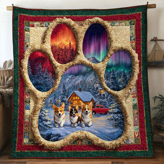 Rustic Dream Corgi Paw WN0611089CL Quilt
