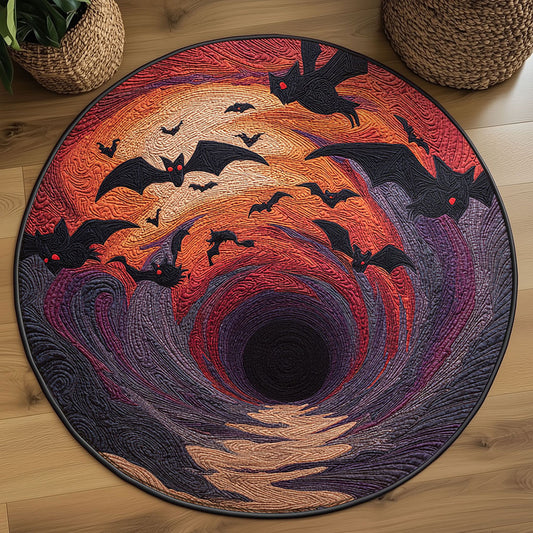 Crimson Bat WN2909008CL Quilted Round Mat