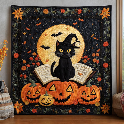 Pumpkin Spell Cat DH1809043CL Quilt