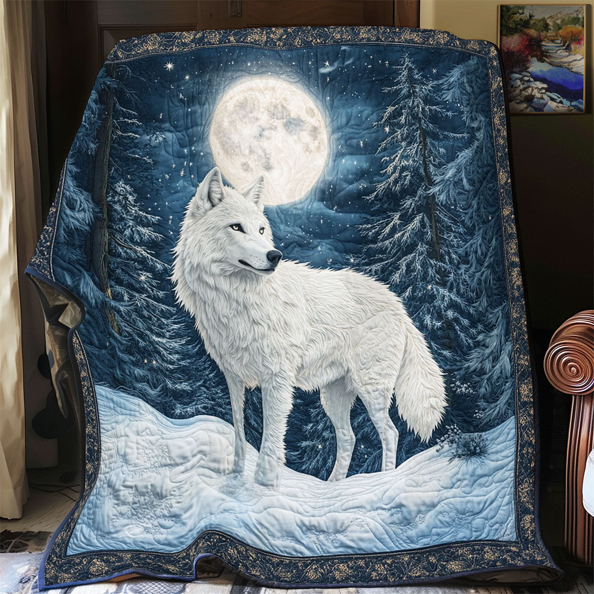 Midnight Wolf CW1707034CL Quilt
