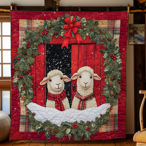 Snowy Barn Sheep WN1711069CL Quilt