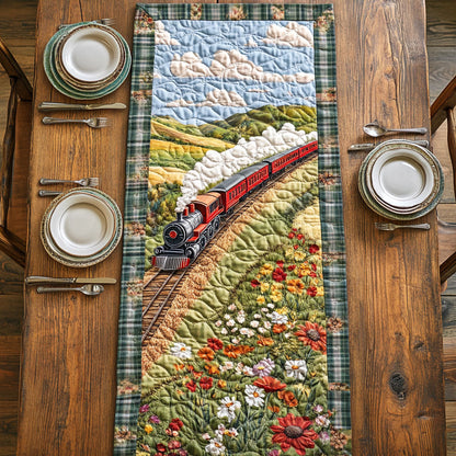 Vintage Train CP2705029CL Quilted Table Runner