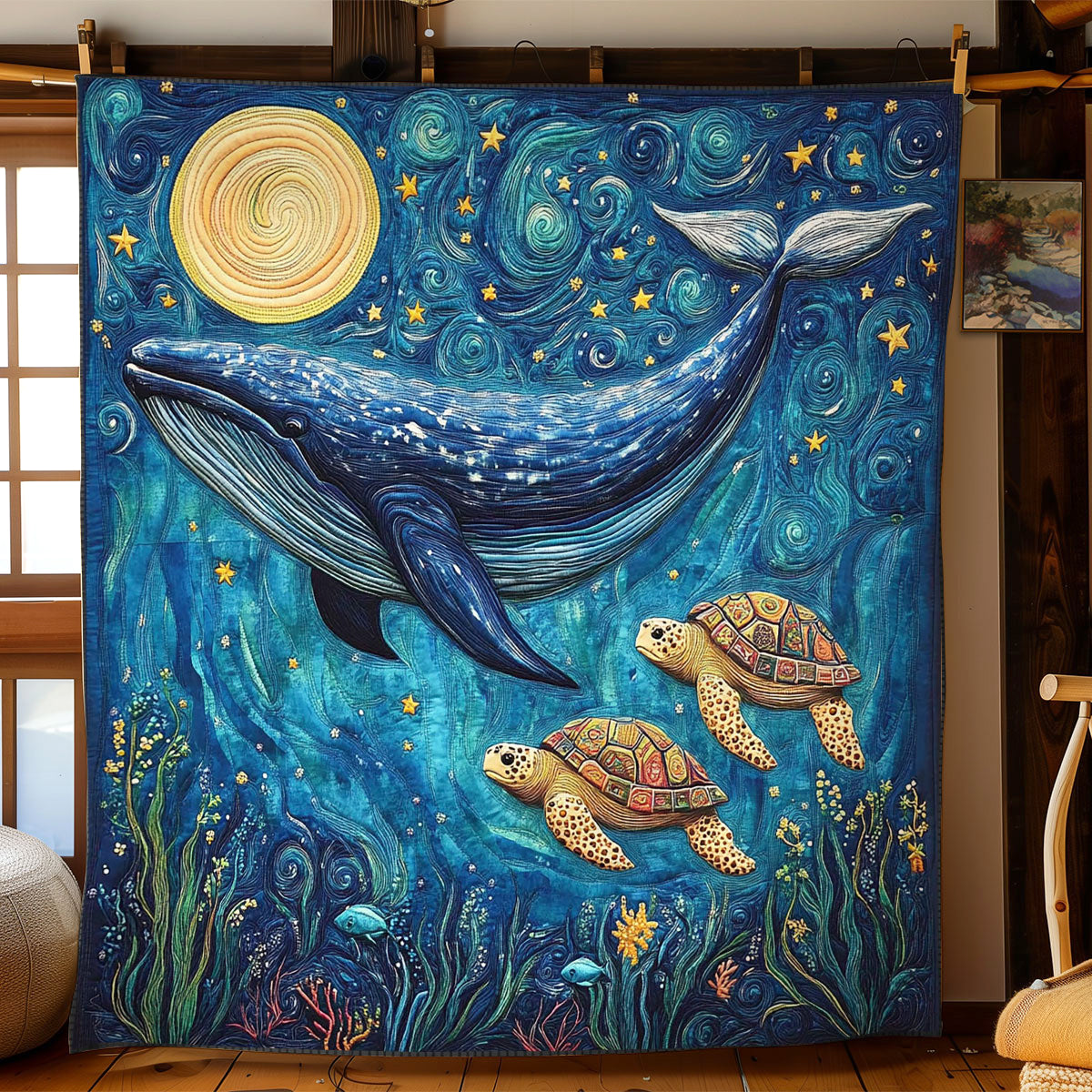 Moonlit Whale CW1401023CL Quilt