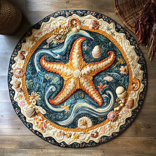 Starfish WY2005038CL Quilted Round Mat