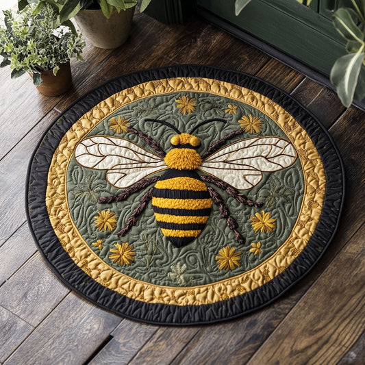 Sunny Hive CP0309019CL Quilted Round Mat