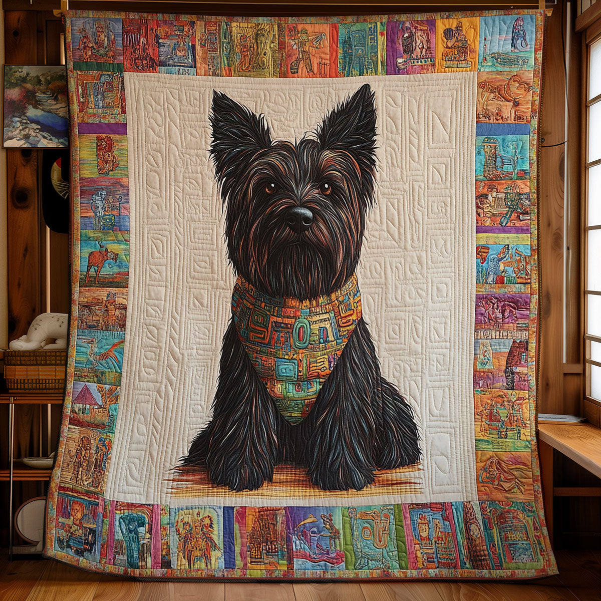 Black Terrier WY0901006CL Quilt