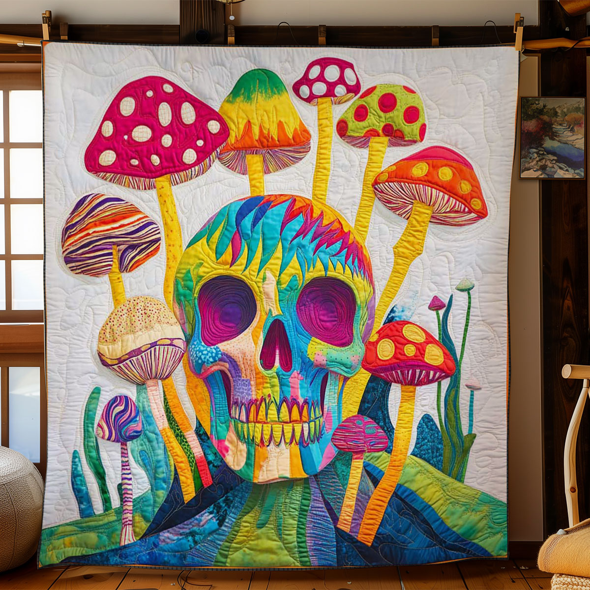 Neon Skull WN1404055CL Quilt