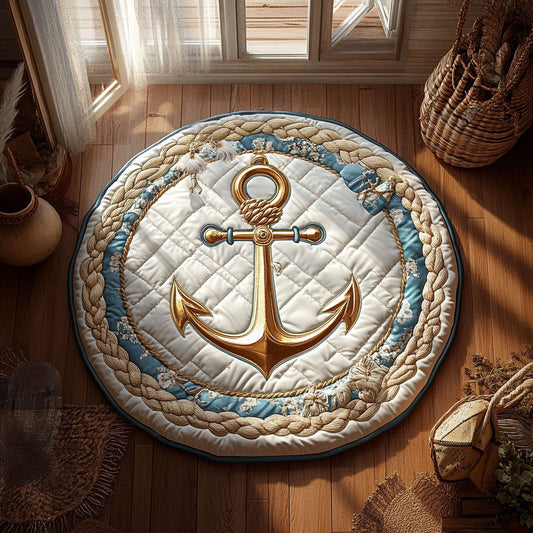 Shoreline Grace WY1106038CL Quilted Round Mat