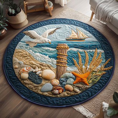 Coastal Rest WY2203040CL Quilted Round Mat