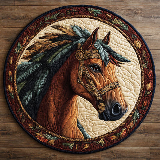 Spirit Horse CW1405106CL Quilted Round Mat