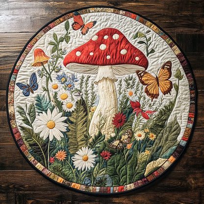 Mushroom Forest CW1507032CL Quilted Round Mat
