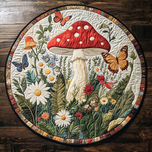 Mushroom Forest CW1507032CL Quilted Round Mat
