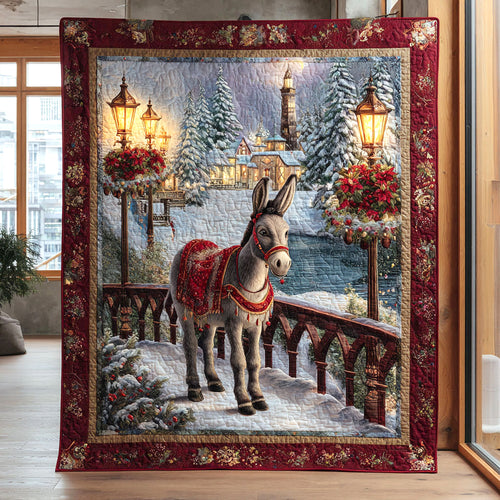 Donkey Christmas Night CW1111027CL Quilt