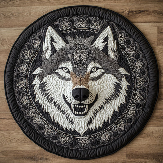 Wolf's Smile CP0605010CL Quilted Round Mat