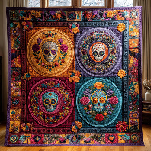 Skull Petal Glow CW0908026CL Quilt