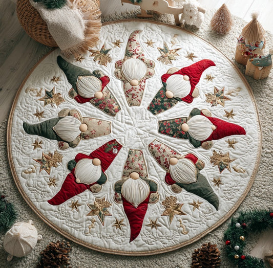 Gnome Funtime XR2809017CL Quilted Round Mat