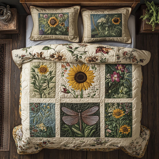Summer Floral Dragonfly WY0608039CL Duvet Cover Set