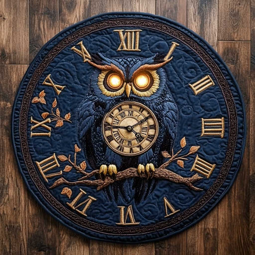 Nightfall Owl WN0905066CL Quilted Round Mat
