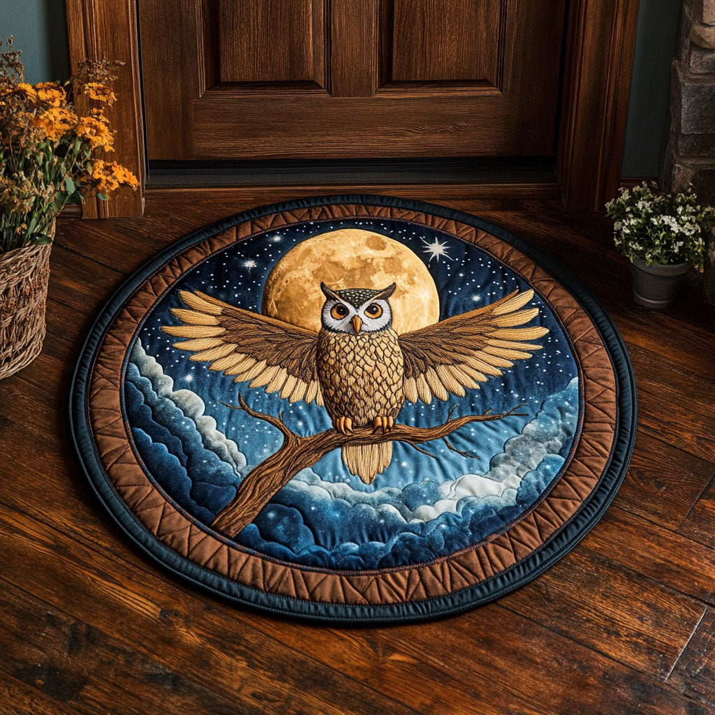 Moonlit Gaze CW0906037CL Quilted Round Mat