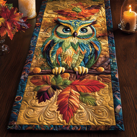 Autumn Owl CM1205001CL Quilted Table Runner