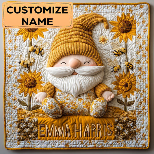 Sunflower Hug Day CW3007049CL Personalized Baby Quilt