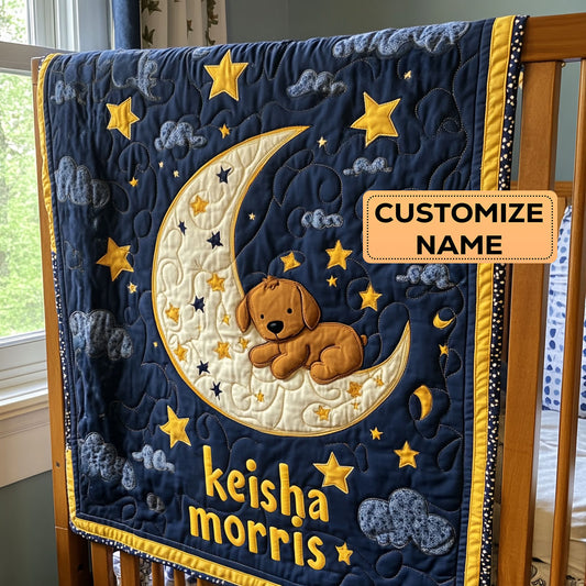 Lunar Nap CP1807064CL Personalized Baby Quilt