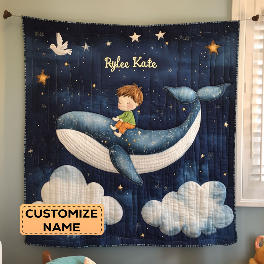 Starry Ride WJ2307009CL Personalized Baby Quilt