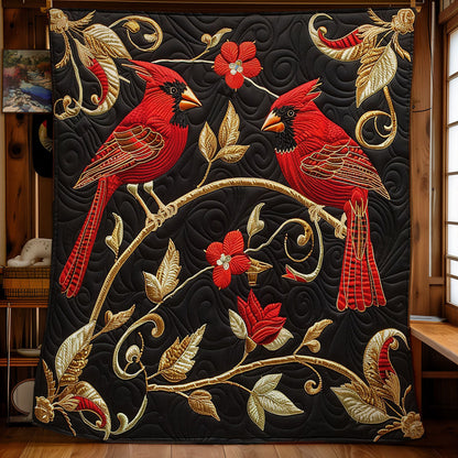 Majestic Cardinal Couple WY1902080CL Quilt