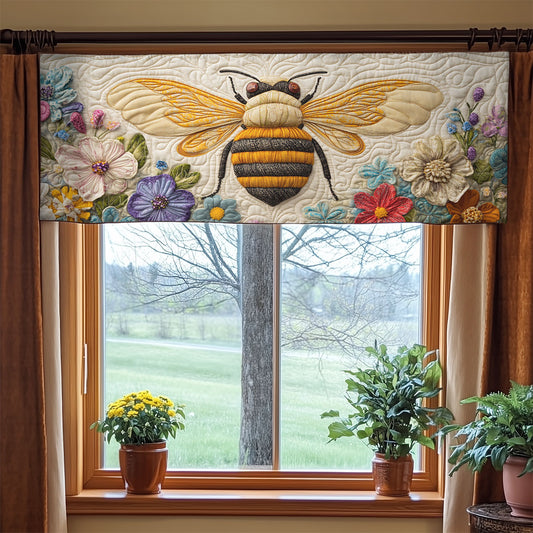 Bee Floral WX2003082CL Quilted Valance