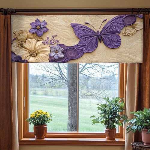 Butterfly Flower WX2003084CL Quilted Valance