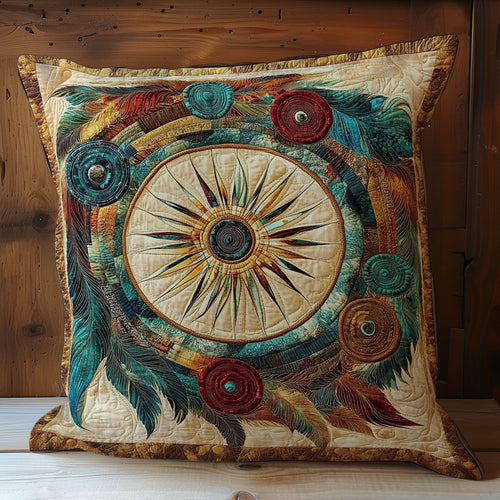 Feather Compass WY1102077CL Quilt Pillow Case