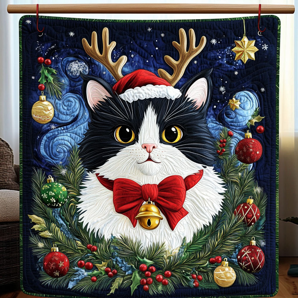 Christmas Tuxedo Cat KL2211003CL Quilt