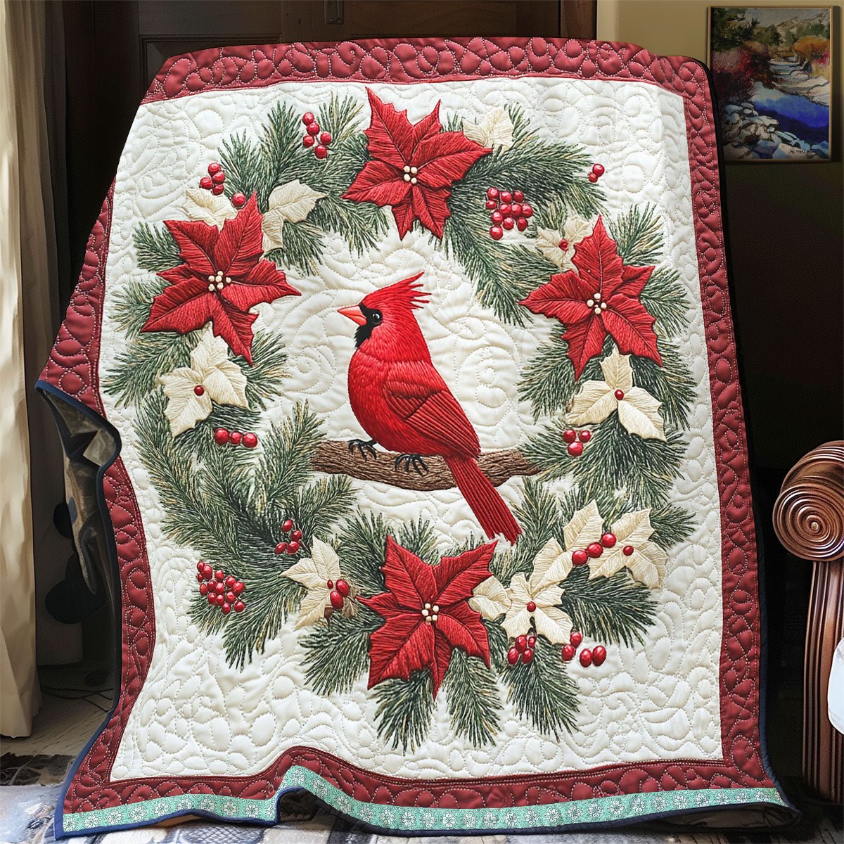 Charming Cardinal WX2412003CL Quilt