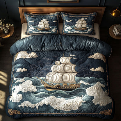 Ocean Sailboat WN0809082CL Duvet Cover Set
