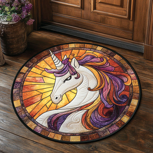 Glass Unicorn WX2605026CL Quilted Round Mat