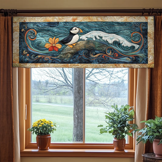 Puffin Wave WY0905009CL Quilted Valance