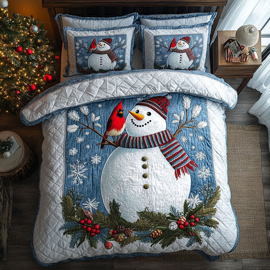 Red Scarf Snowman WN2509050CL Duvet Cover Set