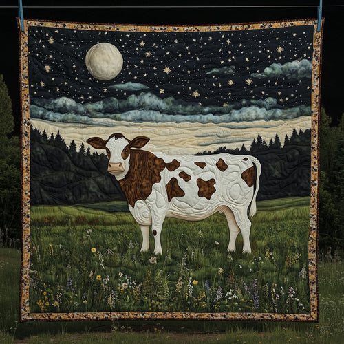 Cow Under Moonlit Night LT1909012CL Quilt