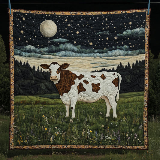 Cow Under Moonlit Night LT1909012CL Quilt