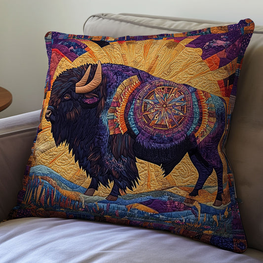 Bison Native American WX2201113CL Quilt Pillow Case