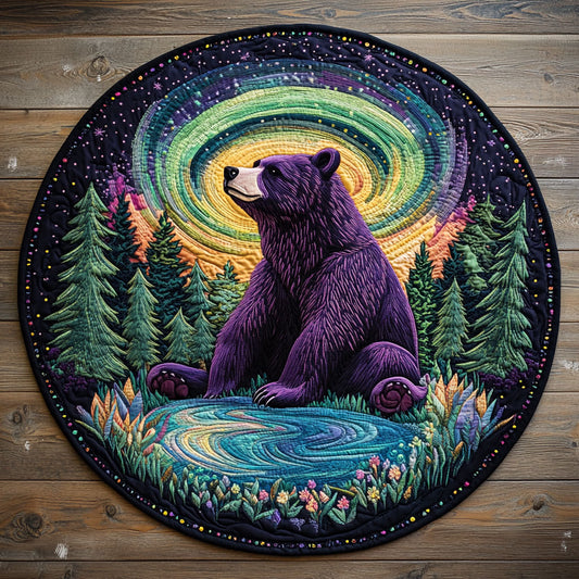 Space Bear CQ0306054CL Quilted Round Mat