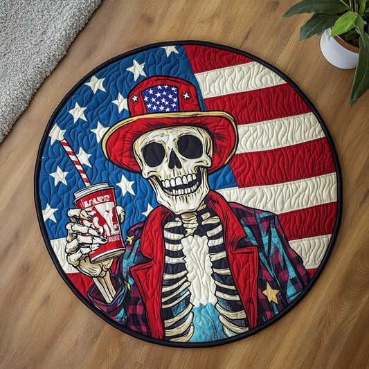 Skull American WX1005036CL Quilted Round Mat