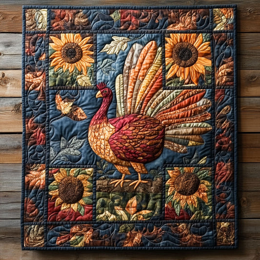 Pumpkin And Turkey Parade WN0708079CL Quilt